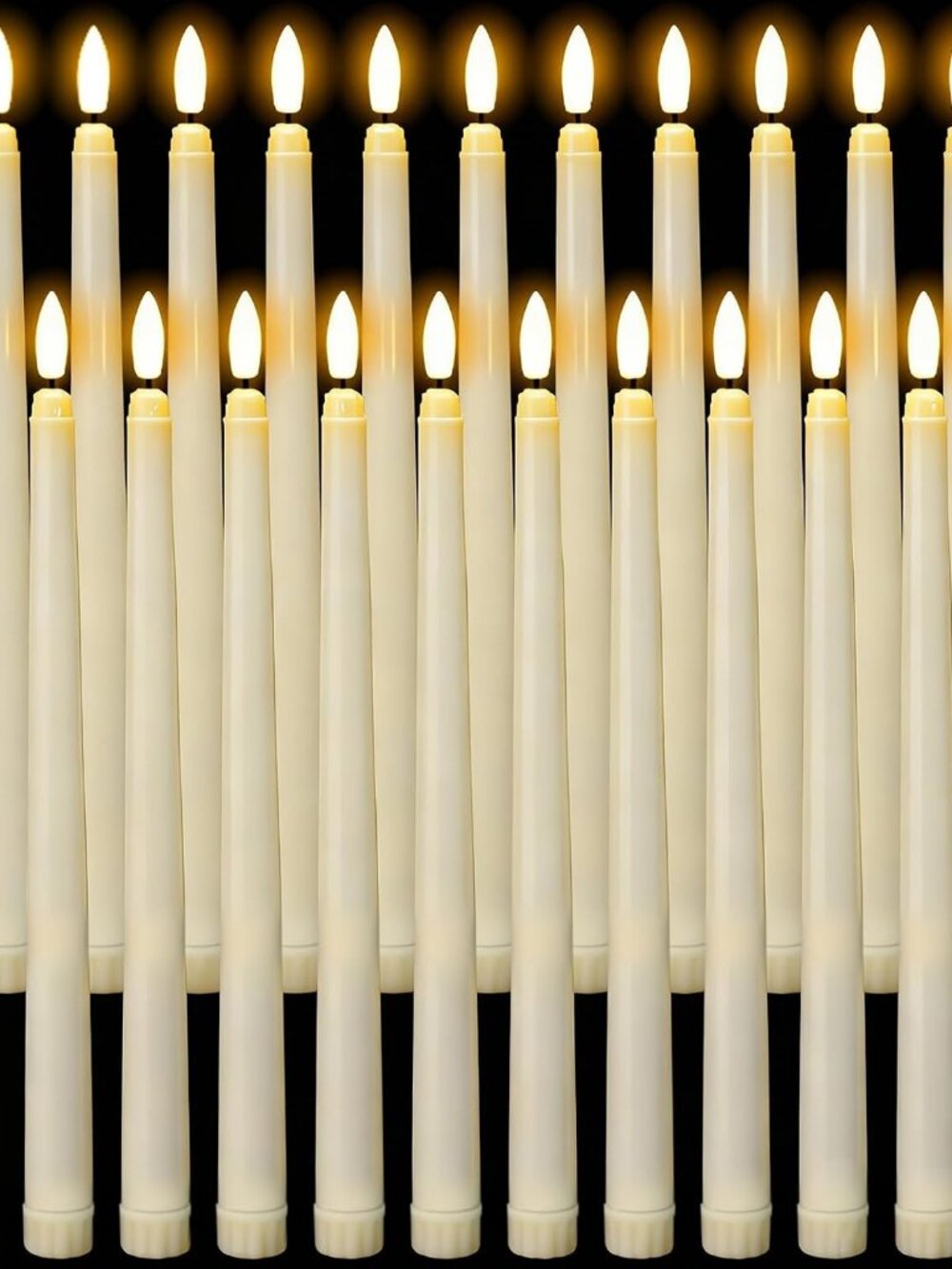 24 Pack Flameless Taper Candles, Battery Operated Candlesticks